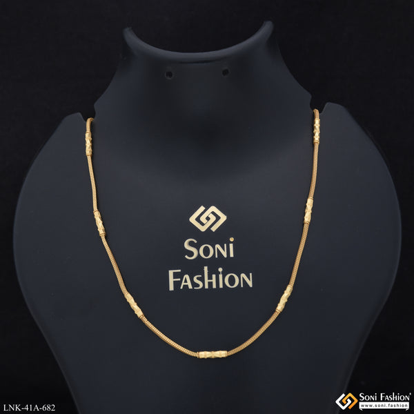 1 Gram Gold Plated Magnificent Design Chain for Ladies - Style A682