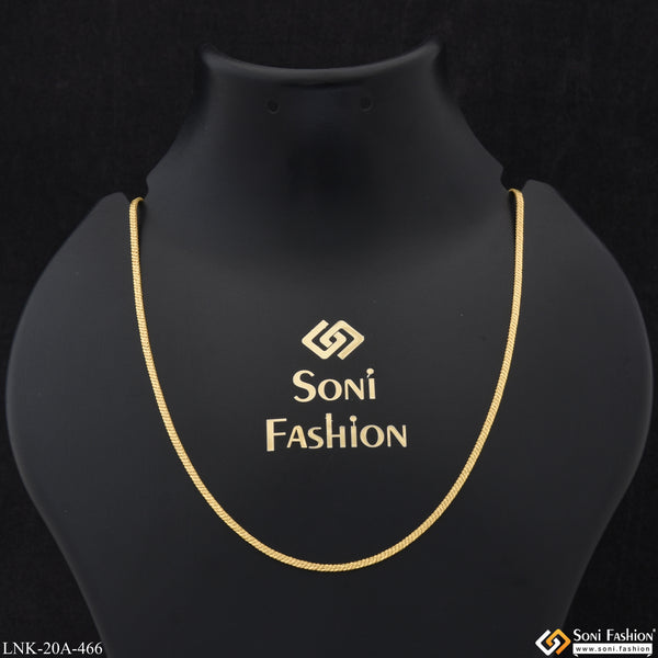 1 Gram Gold Plated Finely Detailed Best Quality Chain for Ladies - Style A466
