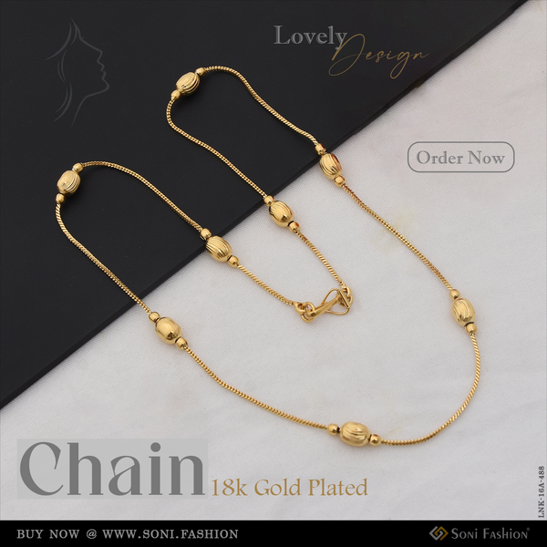 Lovely Design 18k Gold Plated Chain for Ladies - Style A488