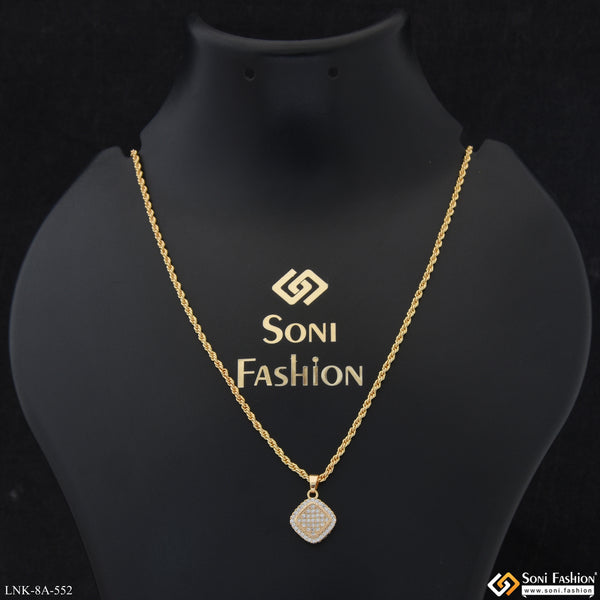 Glittering Design Gold Plated Chain Pendant for Ladies - Style A552