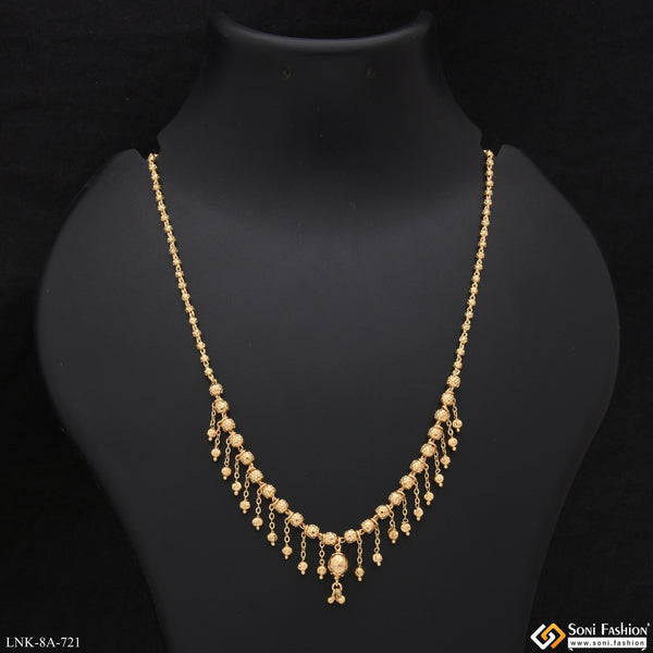 Artisanal Design Gold Plated Necklace for Ladies - Style A721