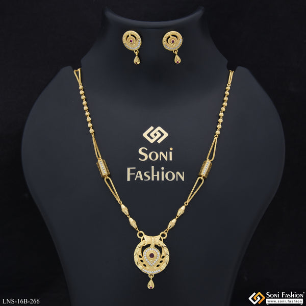 Decorative Design Gold Plated Necklace Set for Ladies - Style B266