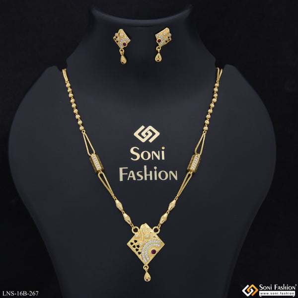 Graceful Design Gold Plated Necklace Set for Ladies - Style B267