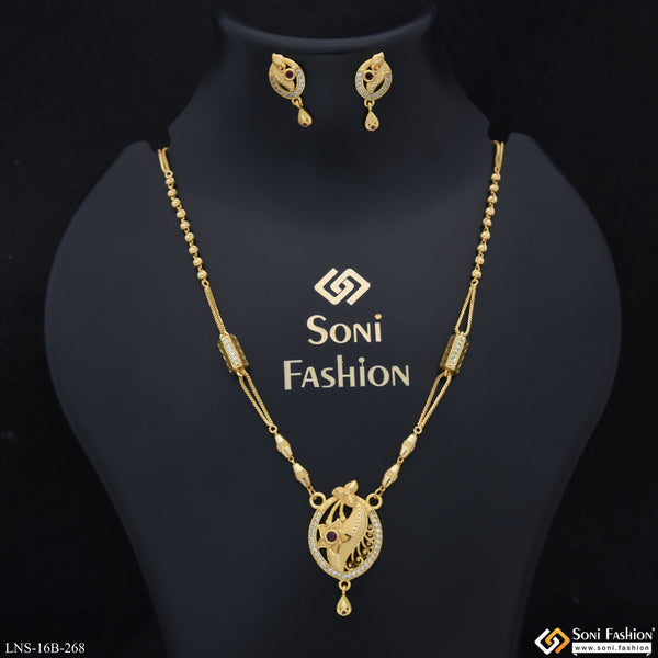 Superior Quality Gold Plated Necklace Set for Ladies - Style B268