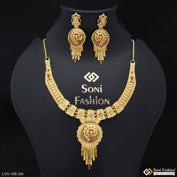 Beautiful Design Gold Plated Necklace Set for Women - Style B206