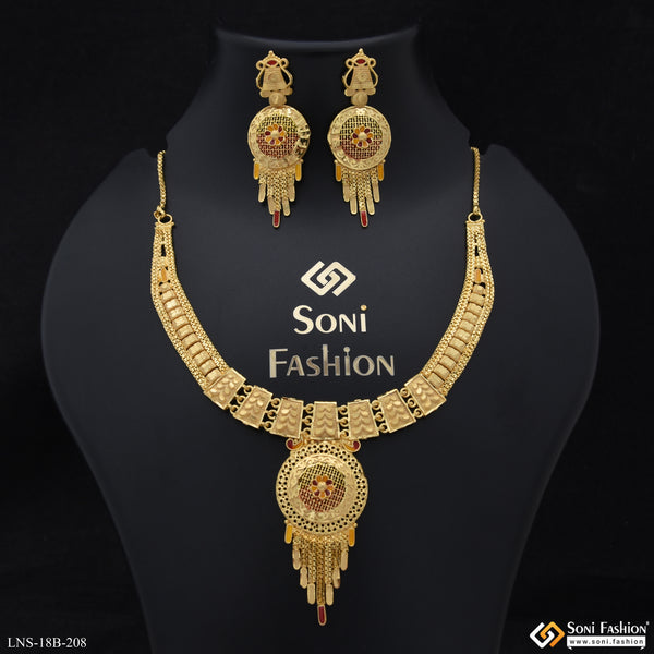 Exclusive Design Gold Plated Necklace Set for Women - Style B208