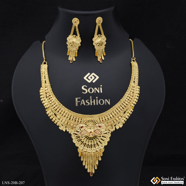 Stunning Design Gold Plated Necklace Set for Women - Style B207