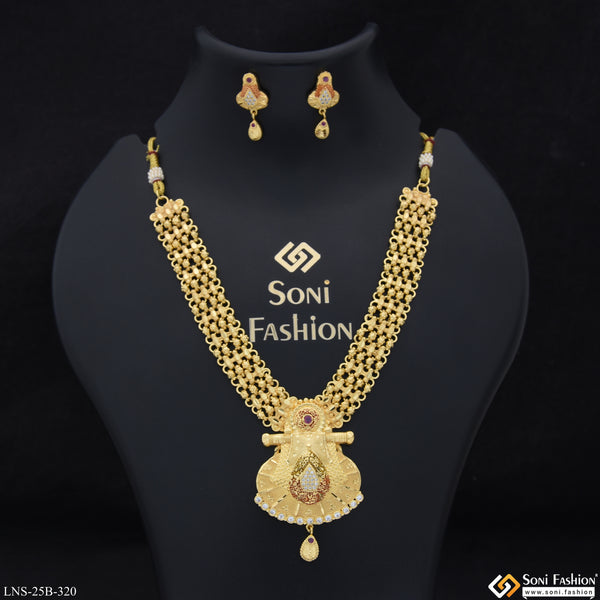 Glittering Design Gold Plated Necklace Set for Women - Style B320