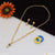 1 Gram Gold Plated with Diamond Latest Design Necklace Set for Ladies - Style A570