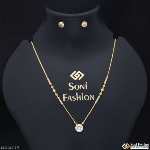 1 Gram Gold Plated Casual Design Necklace Set for Ladies - Style B273