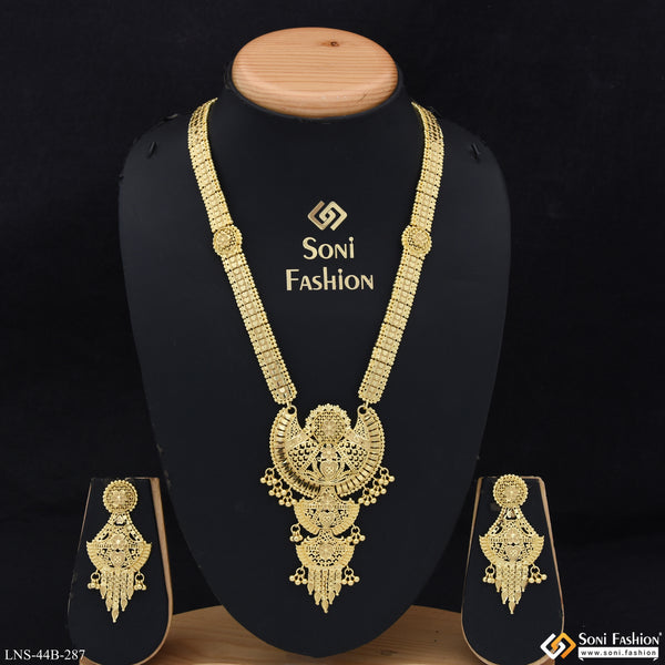 1 Gram Gold Plated Latest Design Necklace Set for Women - Style B287