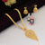 1 Gram Gold Plated Artisanal Design Gold Plated Necklace Set for Women - Style A463