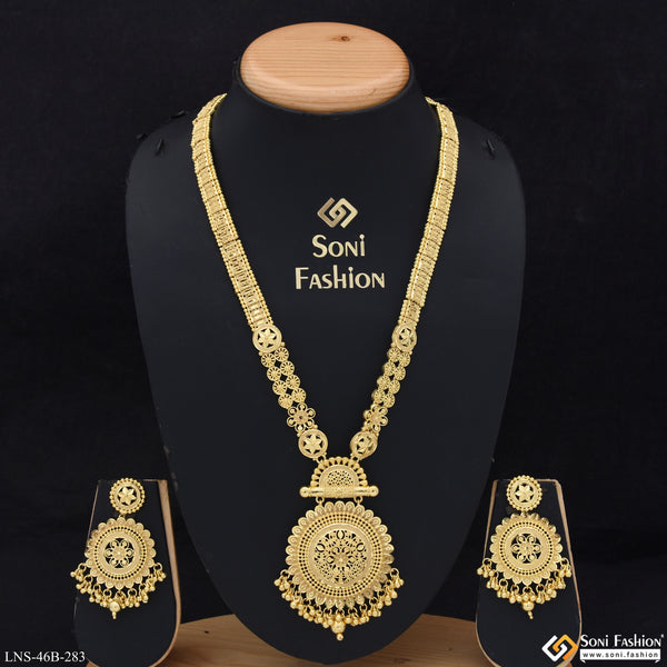 1 Gram Gold Plated Fashionable Necklace Set for Women - Style B283
