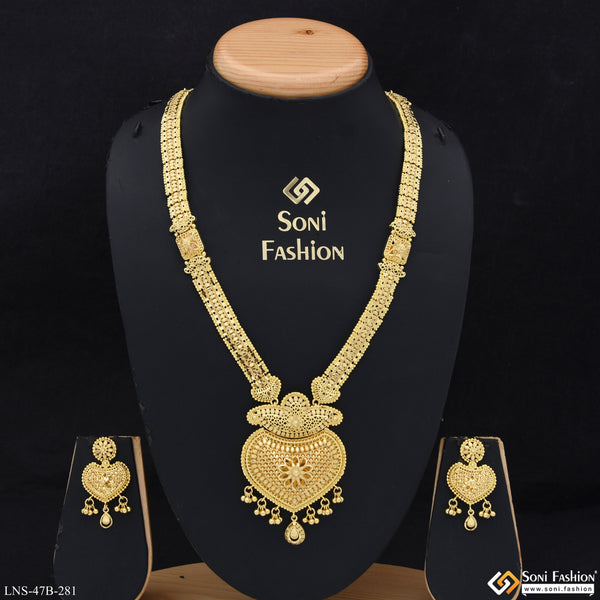 1 Gram Gold Plated Exclusive Design Necklace Set for Women - Style B281
