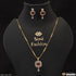 1 Gram Gold Plated Pink Stone Funky Design Necklace Set for Lady - Style A532