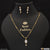 1 Gram Gold Plated White Stone Cool Design Necklace Set for Ladies - Style A535
