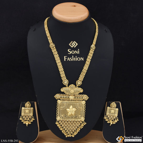 1 Gram Gold Plated Exclusive Design Necklace Set for Women - Style B293