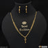 1 Gram Gold Plated with Diamond Latest Design Necklace Set for Ladies - Style A570