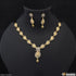 Fashionable with Diamond New Style Gold Plated Necklace Set for Ladies - Style A621