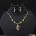 Best Quality with Diamond Designer Gold Plated Necklace Set for Lady - Style A622