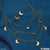 3 In 1 Moon With Diamond Fashionable Golden Color Necklace Set - Style Lnsa036