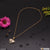Heart with Wings in Diamond New Style Golden Color Necklace Set - Style LNSA039