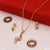 Funky Design With Diamond Golden Color Necklace Set For Lady - Style Lnsa047