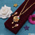 Flower with Diamond Best Quality Golden Color Necklace Set for Women - Style LNSA118