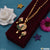 Casual Design Leaf with Diamond Golden Color Necklace Set for Women - Style LNSA122