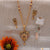 Leaf with Diamond Classic Design Gold Plated Necklace Set for Lady - Style LNSA136