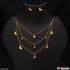 3 In 1 Moon With Diamond Fashionable Golden Color Necklace Set - Style Lnsa036