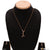 High-Class Design with Diamond Golden Color Necklace Set for Women - Style LNSA054