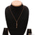 Cool Design with Diamond Golden Color Necklace Set for Women - Style LNSA057
