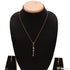 Cool Design with Diamond Golden Color Necklace Set for Women - Style LNSA057