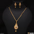 Flower With Diamond Stunning Design Golden Color Necklace Set For Lady - Style Lnsa113