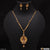 Flower with Diamond Cool Design Golden Color Necklace Set for Ladies - Style LNSA126