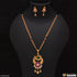 Leaf & Flower with Diamond Sparkling Design Gold Plated Necklace Set - Style LNSA140