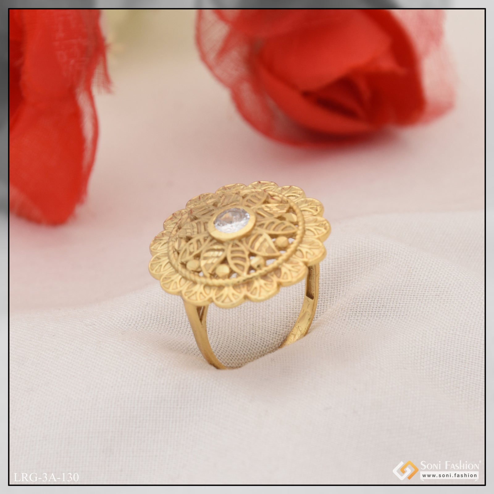 Buy quality 916 gold round design om fancy gents ring in Ahmedabad