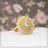 White Diamond Pretty Design Classic Design Gold Plated Ring for Ladies - Style LRG-130