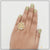white Stone with Diamond Superior Quality Gold Plated Ring for Ladies - Style LRG-133