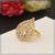 white Stone with Diamond Gorgeous Design Gold Plated Ring for Ladies - Style LRG-134