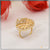 Latest Design with Diamond Fancy Design Gold Plated Ring for Ladies - Style LRG-135