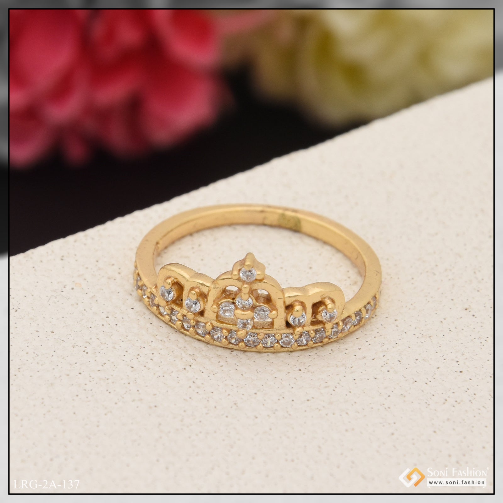 1pc Long Hair Princess Crown Design Ring For Women, Gold Plating Adjustable  Wedding Jewelry Gift | SHEIN USA