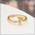 Casual Design with Diamond Classic Design Gold Plated Ring for Ladies - Style LRG-141