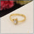 Casual Design with Diamond Stunning Design Gold Plated Ring for Ladies - Style LRG-142