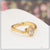 Casual Design with Diamond Stunning Design Gold Plated Ring for Ladies - Style LRG-142
