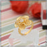 Pretty Design with Diamond Stunning Design Gold Plated Ring for Lady - Style LRG-150