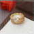 Finely Detailed with Diamond Unique Design Gold Plated Ring for Lady - Style LRG-168
