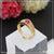 Pink Stone with Diamond Fashionable Gold Plated Ring for Lady - Style LRG-173