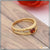 Red Stone with Diamond Fashion-Forward Gold Plated Ring for Lady - Style LRG-174